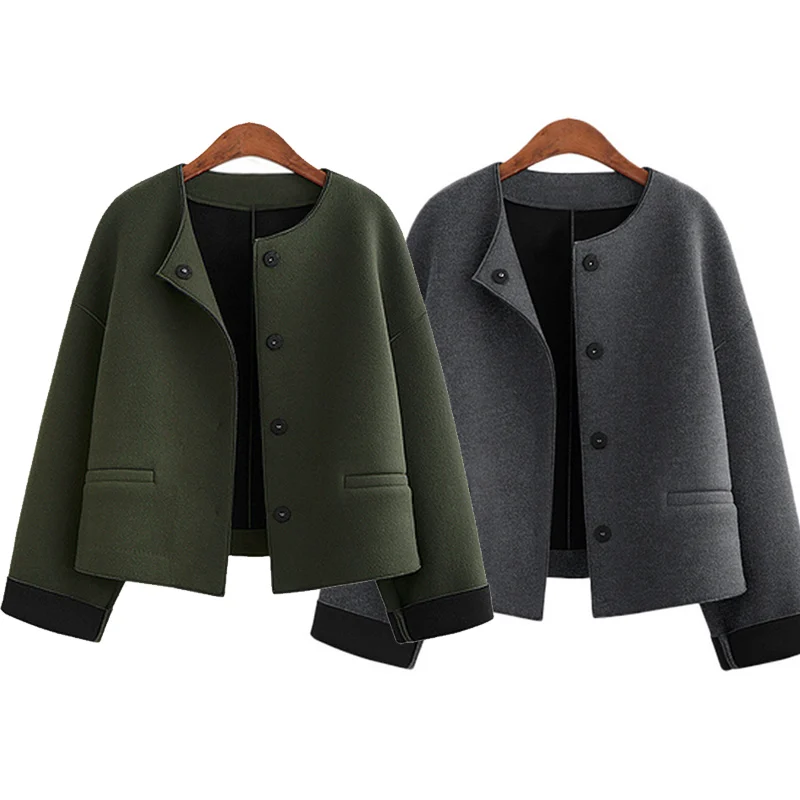 Autumn Winter Women Tweed Jacket Woolen Coats Full Sleeve O Neck Fashion Short Coat Female Woman Cardigan Chaquetas Mujer
Autumn Winter Women Tweed Jacket Woolen Coats Full Sleeve O Neck Fashion Short Coat Female Woman Cardigan Chaquetas Mujer