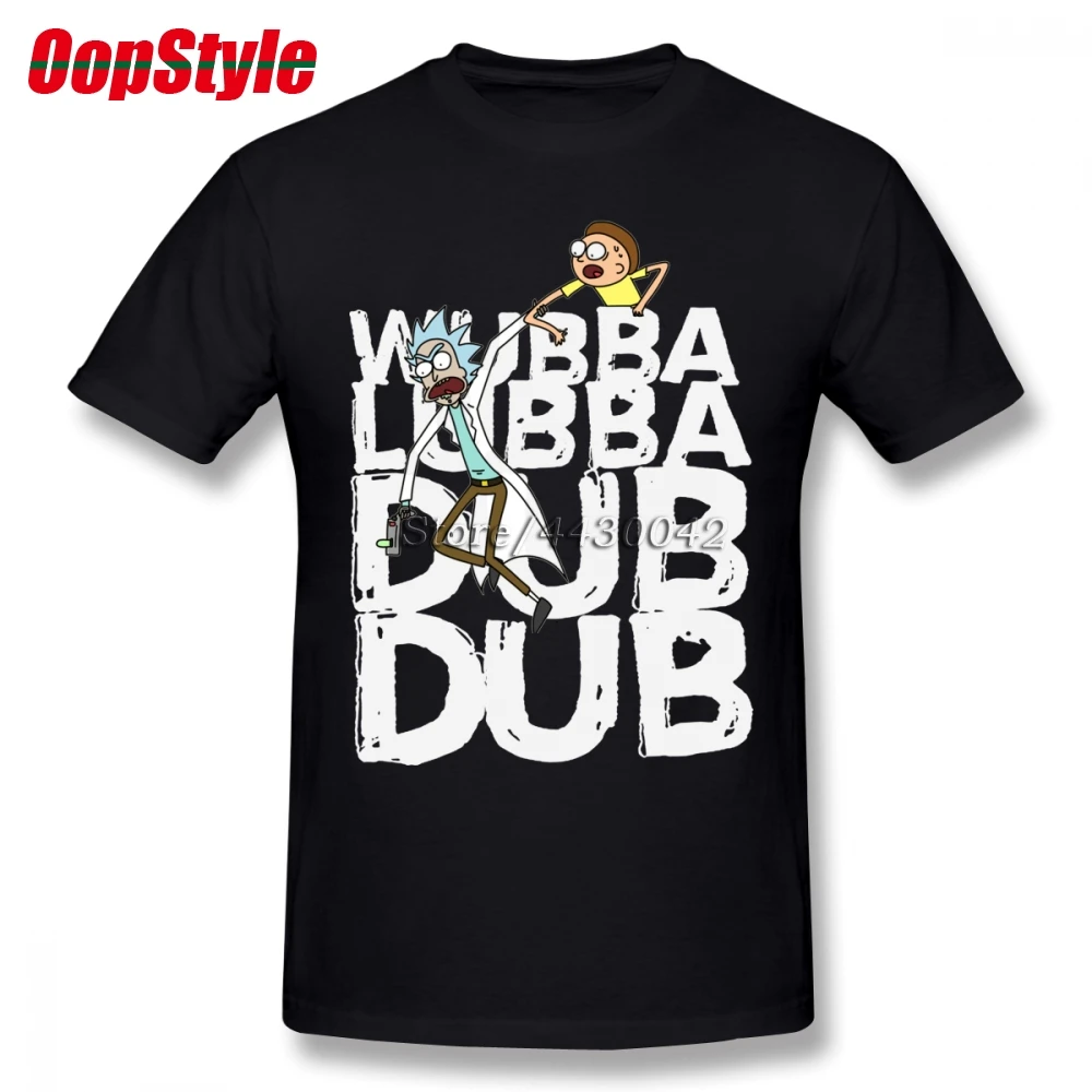 Смешные Рик и Морти Wubba Lubba Dub футболка для мужчин плюс размер хлопок команда