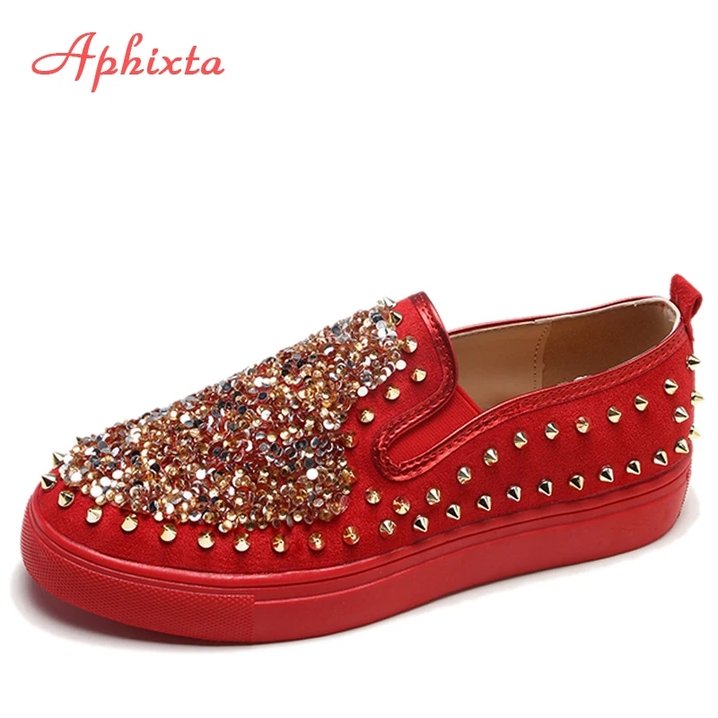 Aphixta Flat With Shoes Women Men Flats Sequined Cloth Revits Couple Platform Woman Shoes Bling Crysta Black Flat Heels Shoe
Aphixta Flat With Shoes Women Men Flats Sequined Cloth Revits Couple Platform Woman Shoes Bling Crysta Black Flat Heels Shoe