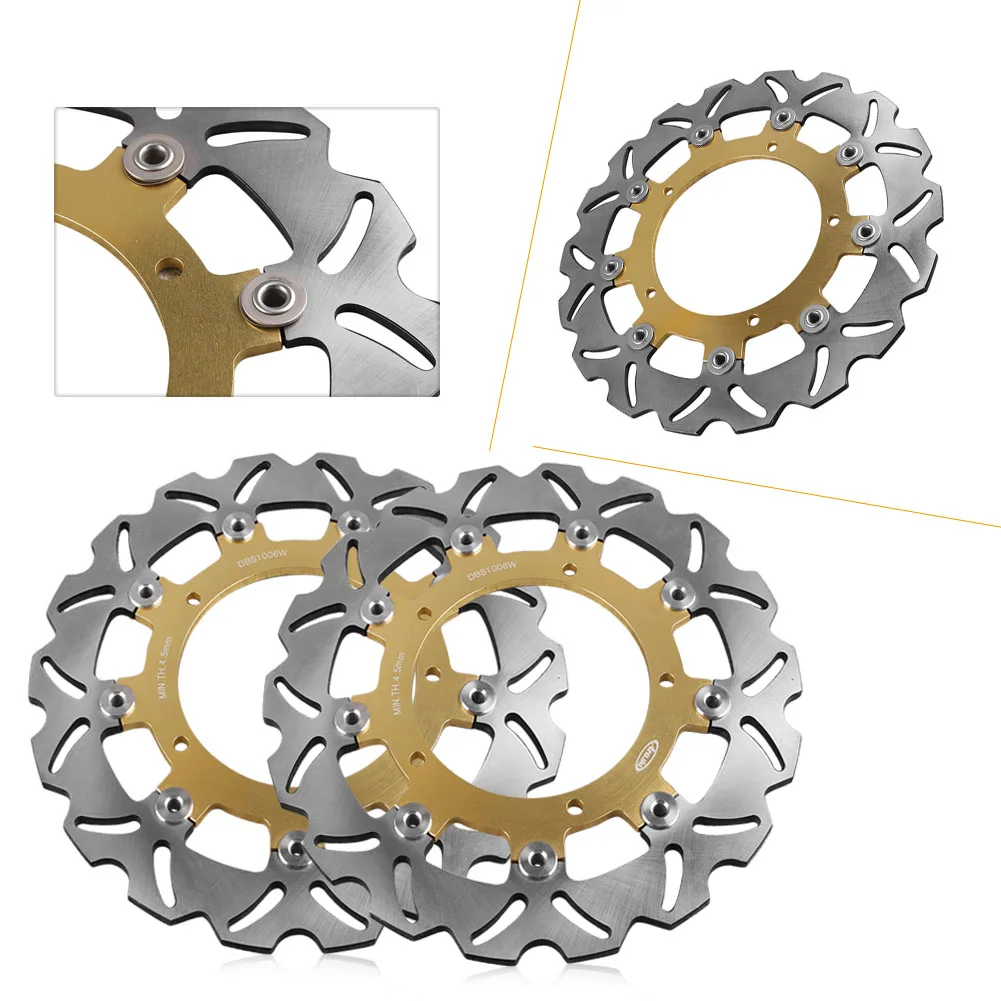2Pcs Motorbike Front Brake Disc Rotors for Yamaha XJ6 DIVERSION /FZ6 Fazer 600 /FZ6 600 S2 /YZF R6 /MT-09 850 Tracer Gold
2Pcs Motorbike Front Brake Disc Rotors for Yamaha XJ6 DIVERSION /FZ6 Fazer 600 /FZ6 600 S2 /YZF R6 /MT-09 850 Tracer Gold