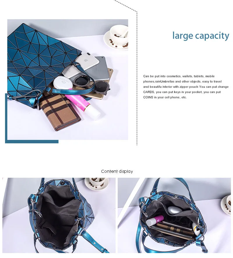 KISUMATER Matte Geometry handbag Women Geometric bag Diamond Shopping Bag Laser Plain folding Tote Free Shipping
KISUMATER Matte Geometry handbag Women Geometric bag Diamond Shopping Bag Laser Plain folding Tote Free Shipping