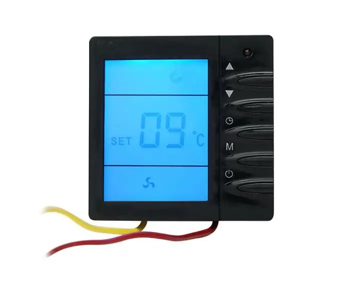 Indoor central air conditioning fan coil LCD thermostat full glass fiber flame retardant panel thermostat controller
Indoor central air conditioning fan coil LCD thermostat full glass fiber flame retardant panel thermostat controller