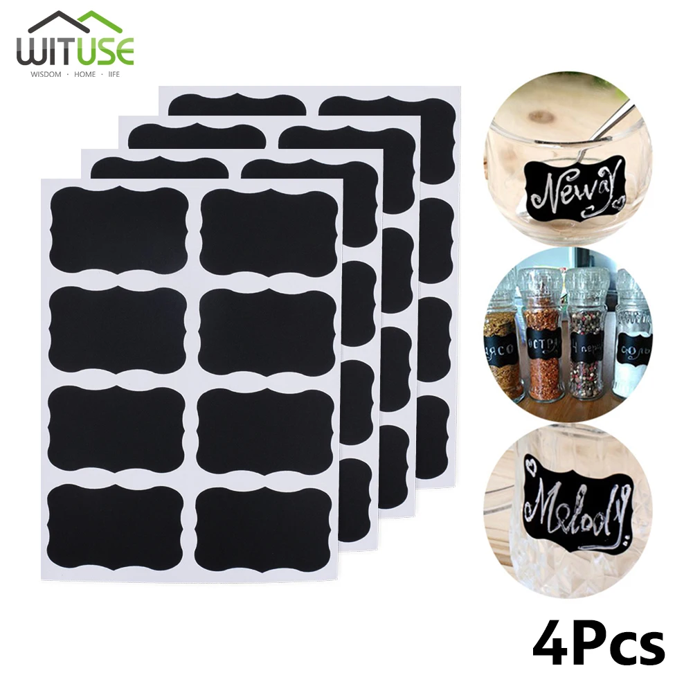 HOT 32pcs/4 sets Waterproof Glass Bottles Chalkboard Labels Home Kitchen Jars Stickers Reused Wedding Party Decor Black Labels
HOT 32pcs/4 sets Waterproof Glass Bottles Chalkboard Labels Home Kitchen Jars Stickers Reused Wedding Party Decor Black Labels