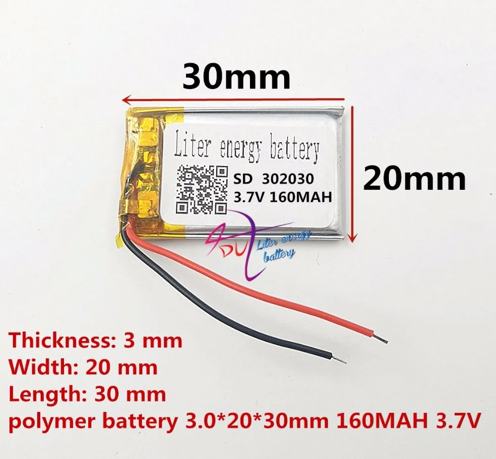 Size 032030 3.7V 160mah Lithium polymer Battery With Protection Board For MP3 MP4 GPS Digital Products Free Shipping
Size 032030 3.7V 160mah Lithium polymer Battery With Protection Board For MP3 MP4 GPS Digital Products Free Shipping