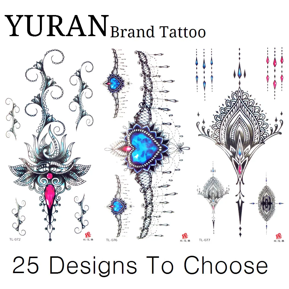 19x9CM Sexy Diamond Crystal Tattoo Stickers Henna Lace Vines Water Transfer Tattoo Love Women Girl Makeup Tatoo Neck Hand Chest
19x9CM Sexy Diamond Crystal Tattoo Stickers Henna Lace Vines Water Transfer Tattoo Love Women Girl Makeup Tatoo Neck Hand Chest