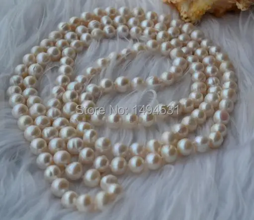 Wholesale Pearl Jewelry - White Color 8-9mm 50 Inches Long Genuine Freshwater Pearl Necklace - Handmade Jewelry. Free Shipping
Wholesale Pearl Jewelry - White Color 8-9mm 50 Inches Long Genuine Freshwater Pearl Necklace - Handmade Jewelry. Free Shipping