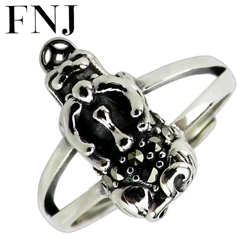 FNJ Punk Feather Ring 925 Silver Jewelry New Punk S925 Sterling Silver Rings for Women Adjustable Size bague
FNJ Punk Feather Ring 925 Silver Jewelry New Punk S925 Sterling Silver Rings for Women Adjustable Size bague