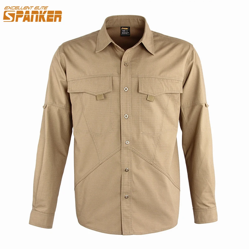 Отличная мужская футболка с длинным рукавом от SPANKER Мужская камуфляжная одежда