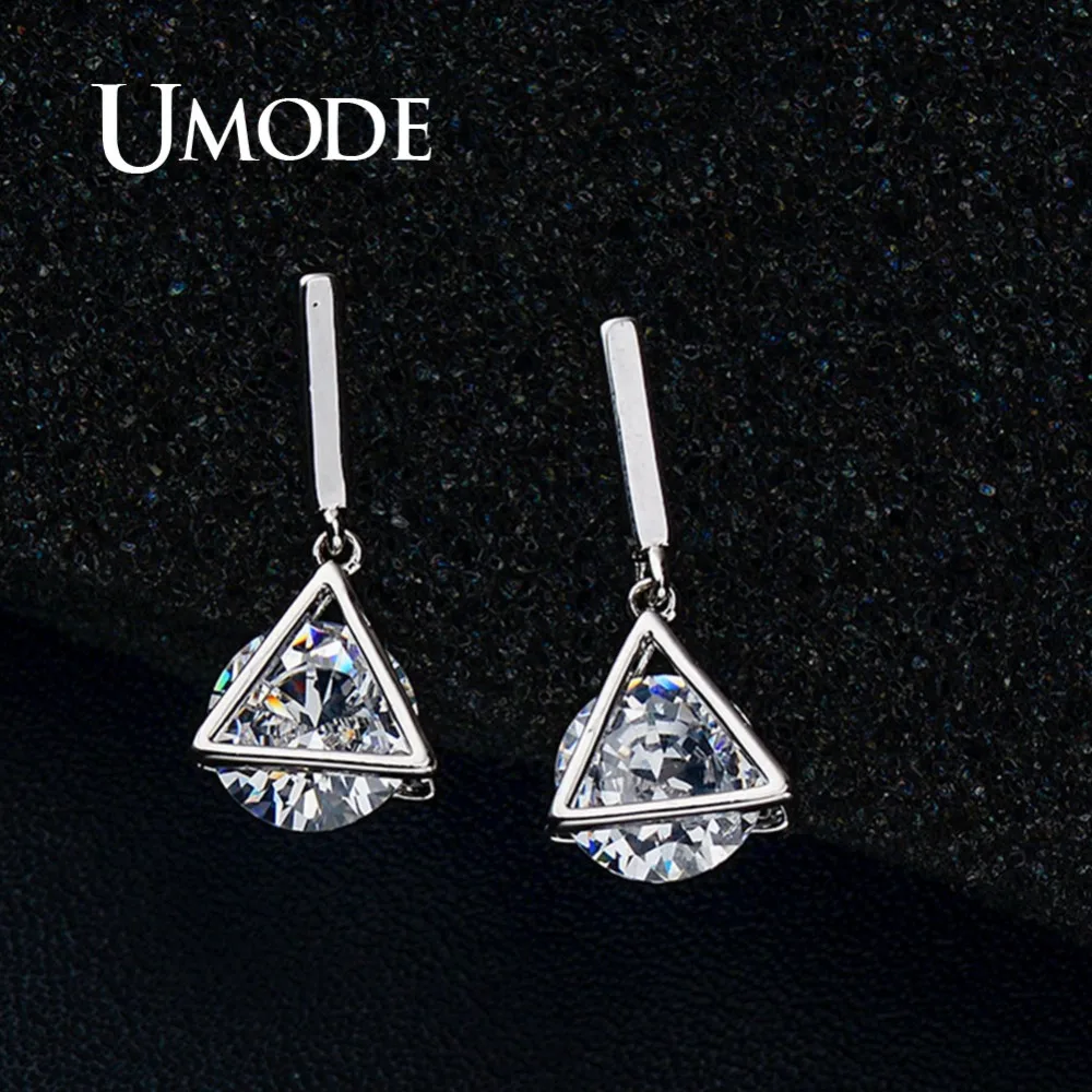 UMODE Triangle Drop Earrings for Women Round Clear CZ Zircon Dangle Earrings Wedding Gifts Fashion Jewelry Accessories UE0478
UMODE Triangle Drop Earrings for Women Round Clear CZ Zircon Dangle Earrings Wedding Gifts Fashion Jewelry Accessories UE0478