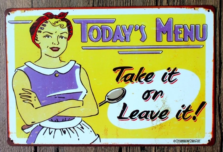 1pc Food menu restaurant kitchen plaques Tin Plate Sign wall man cave Decoration Poster metal vintage retro shabby decor shop
1pc Food menu restaurant kitchen plaques Tin Plate Sign wall man cave Decoration Poster metal vintage retro shabby decor shop