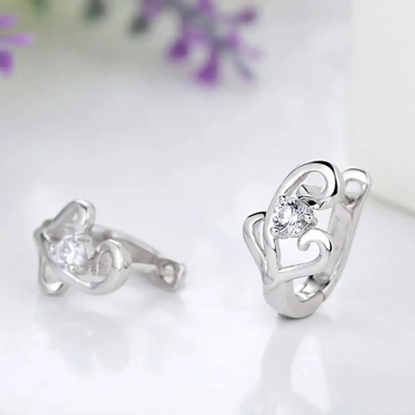 Silver Colour Hong Kong high-end brand earrings female models fashion cute vintage jewelry manufacturers wholesale | Украшения и
