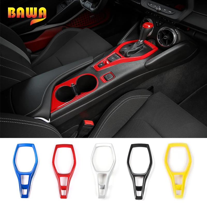 BAWA Car Styling ABS Gear Shift Panel Decorative Cover Trim Frame Stickers kit for Chevrolet Camaro 2017+Interior Accessories
BAWA Car Styling ABS Gear Shift Panel Decorative Cover Trim Frame Stickers kit for Chevrolet Camaro 2017+Interior Accessories