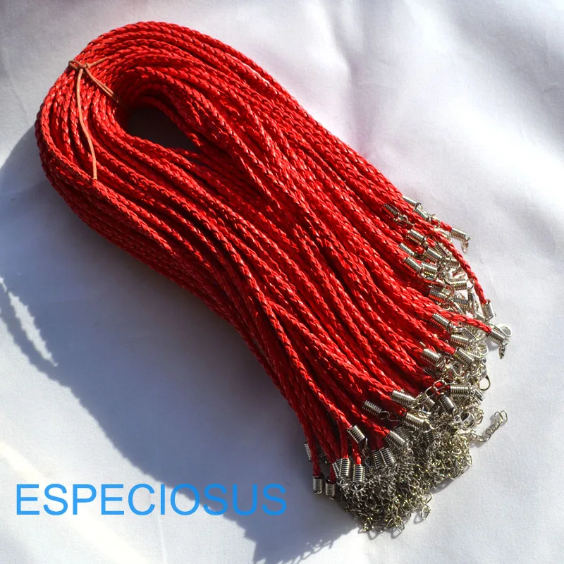 DIY Necklace Handcraft Accessories Leather Rope with Buckle 45CM Red Color Pendant Making Findings Chains Twisted Wire 5pcs
DIY Necklace Handcraft Accessories Leather Rope with Buckle 45CM Red Color Pendant Making Findings Chains Twisted Wire 5pcs