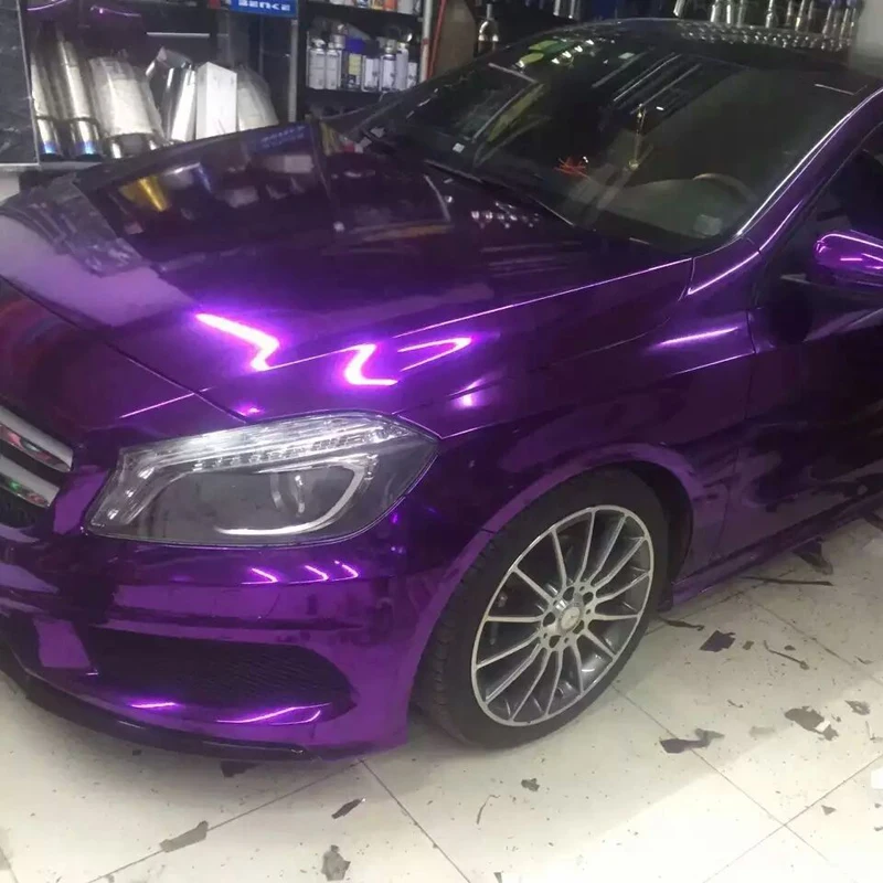 Highly stretchable Chrome Mirror custom vinyl stickers vinyl film with Air Bubble 1.52x18m/roll Purple
Highly stretchable Chrome Mirror custom vinyl stickers vinyl film with Air Bubble 1.52x18m/roll Purple