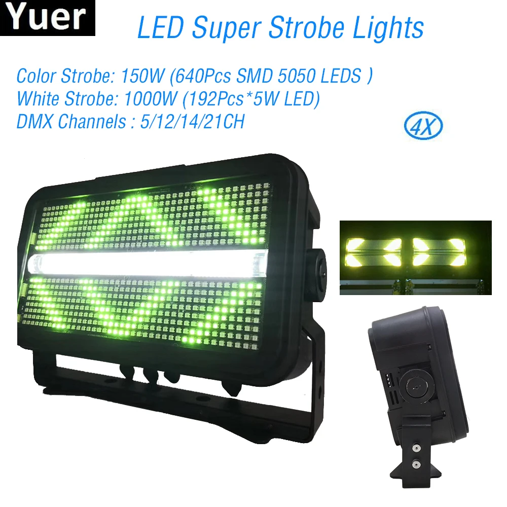4pcs/Lot LED Super Strobe Lights Power 1400W DJ Disco Lights sound party lights led bar dmx Stroboscope Stage Effect Light
4pcs/Lot LED Super Strobe Lights Power 1400W DJ Disco Lights sound party lights led bar dmx Stroboscope Stage Effect Light