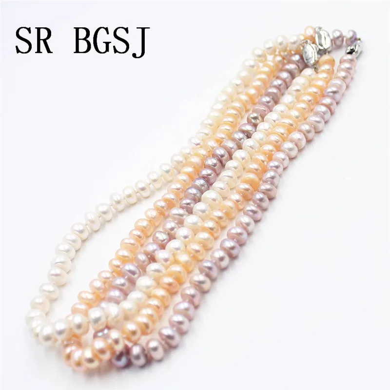 Free Shipping 7-8mm White Pink Purple Rondelle Freshwater Pearl Beads Knot Women Chokers Necklace 17.5"
Free Shipping 7-8mm White Pink Purple Rondelle Freshwater Pearl Beads Knot Women Chokers Necklace 17.5"