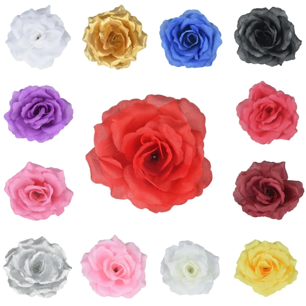 100 Pieces 11Cm 4 Inches Artificial Silk Big Rose Flower Heads Home Garden Decor Party & Wedding Hair Clip Favors
100 Pieces 11Cm 4 Inches Artificial Silk Big Rose Flower Heads Home Garden Decor Party & Wedding Hair Clip Favors