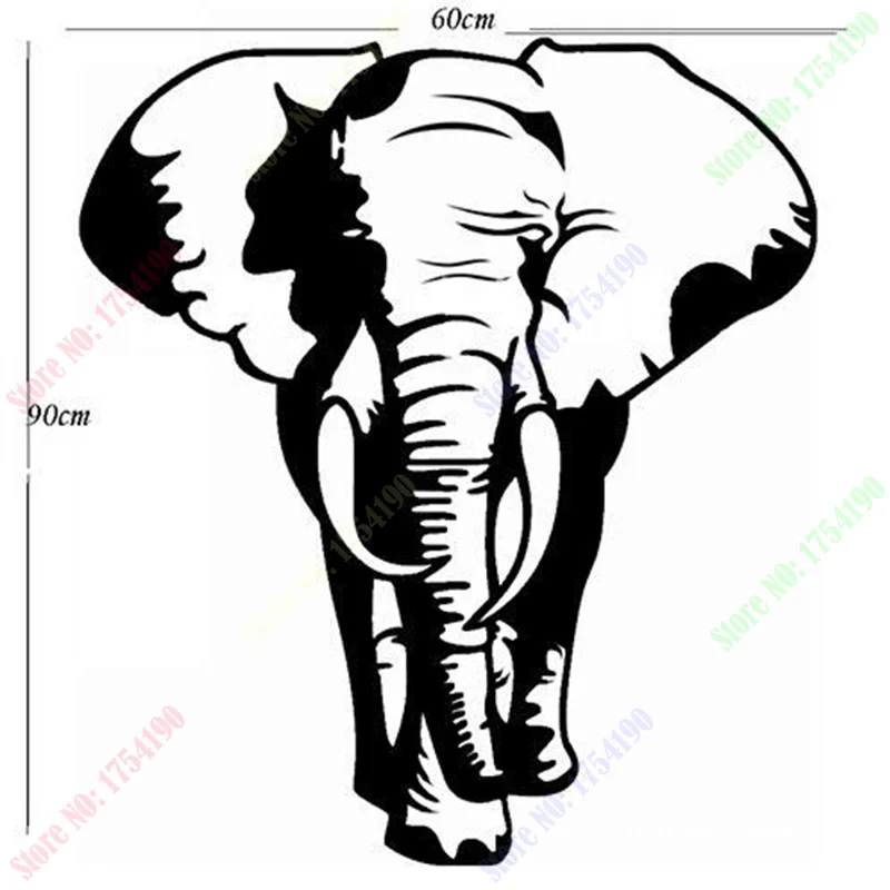 New Home Decor Wall Sticker Wall Art Removable Decoration Decal Black Elephant 60X90CM
New Home Decor Wall Sticker Wall Art Removable Decoration Decal Black Elephant 60X90CM