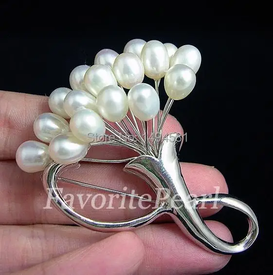 Perfect Jewelry Pearl Brooch - Beads Size 6.5X7.5mm White Color Freshwater Pearl Brooch - Free Shipping
Perfect Jewelry Pearl Brooch - Beads Size 6.5X7.5mm White Color Freshwater Pearl Brooch - Free Shipping