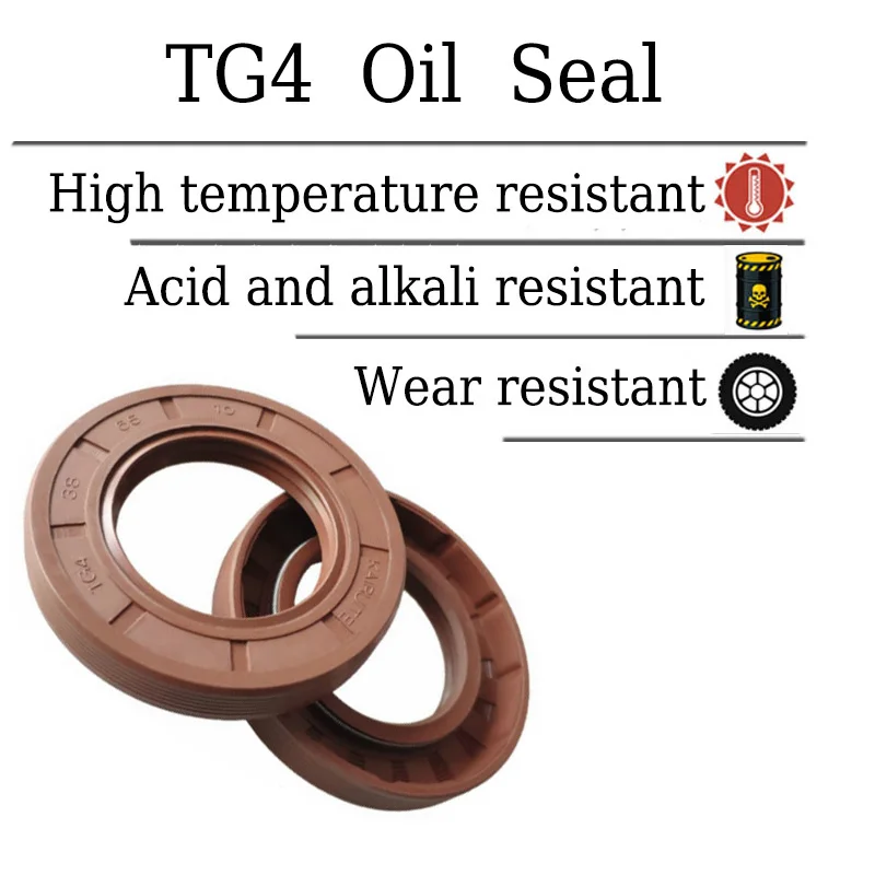 TG4 Fluorine Fluororubber Skeleton Oil Seal Brown FKM Radical Shaft Gasket ID 120mm OD 140/145/150/155/160/165mm
TG4 Fluorine Fluororubber Skeleton Oil Seal Brown FKM Radical Shaft Gasket ID 120mm OD 140/145/150/155/160/165mm