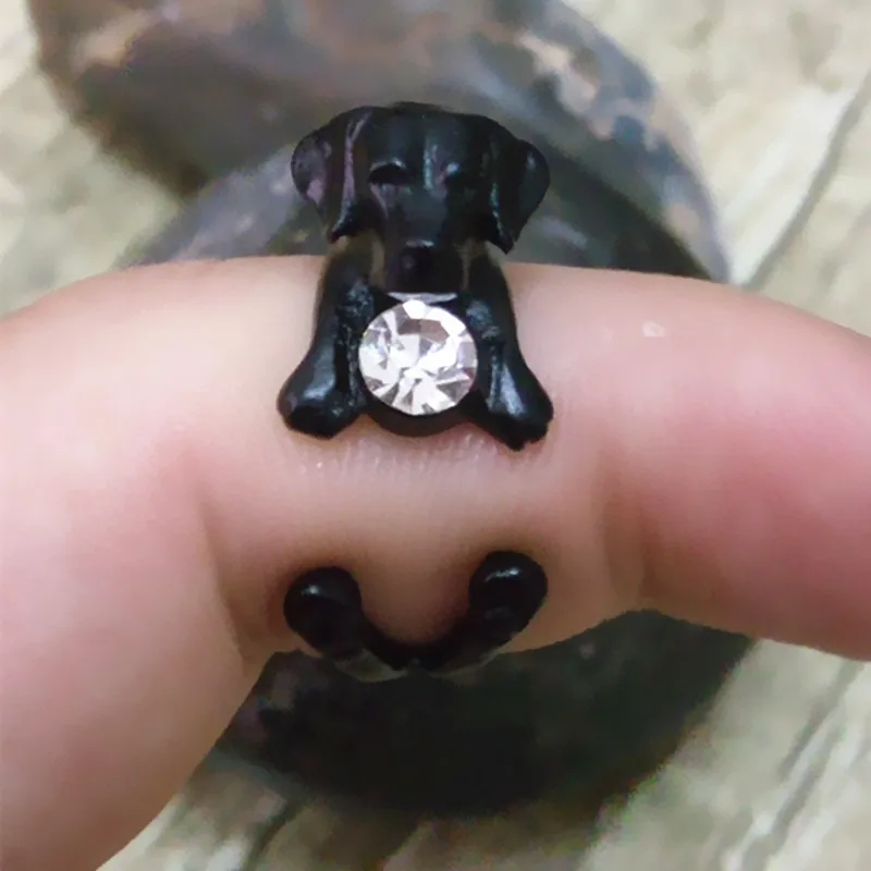 Adjustable retro punk Labrador dog vintage Ring free size hippie animal dog Rings White rhinestone jewelry
Adjustable retro punk Labrador dog vintage Ring free size hippie animal dog Rings White rhinestone jewelry