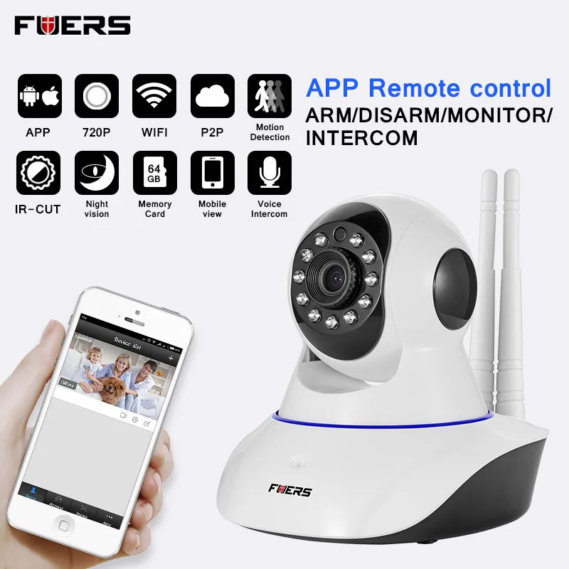 Фото Fuers IR Cut IP APP камера с дистанционным управлением беспроводная WiFi 720P HD 1MP CMOS