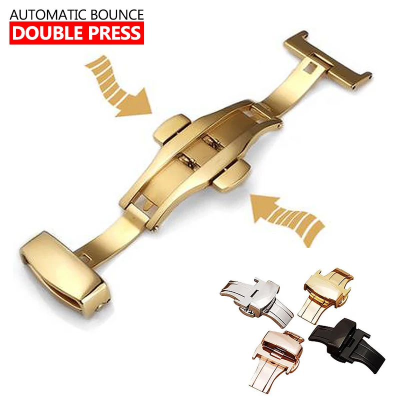 10,12,14,16,18,20,22,24mm Buckle Black Double Press Auto Buckle Stainless Steel Butterfly Buckle For Wristwatch Leather Strap
10,12,14,16,18,20,22,24mm Buckle Black Double Press Auto Buckle Stainless Steel Butterfly Buckle For Wristwatch Leather Strap