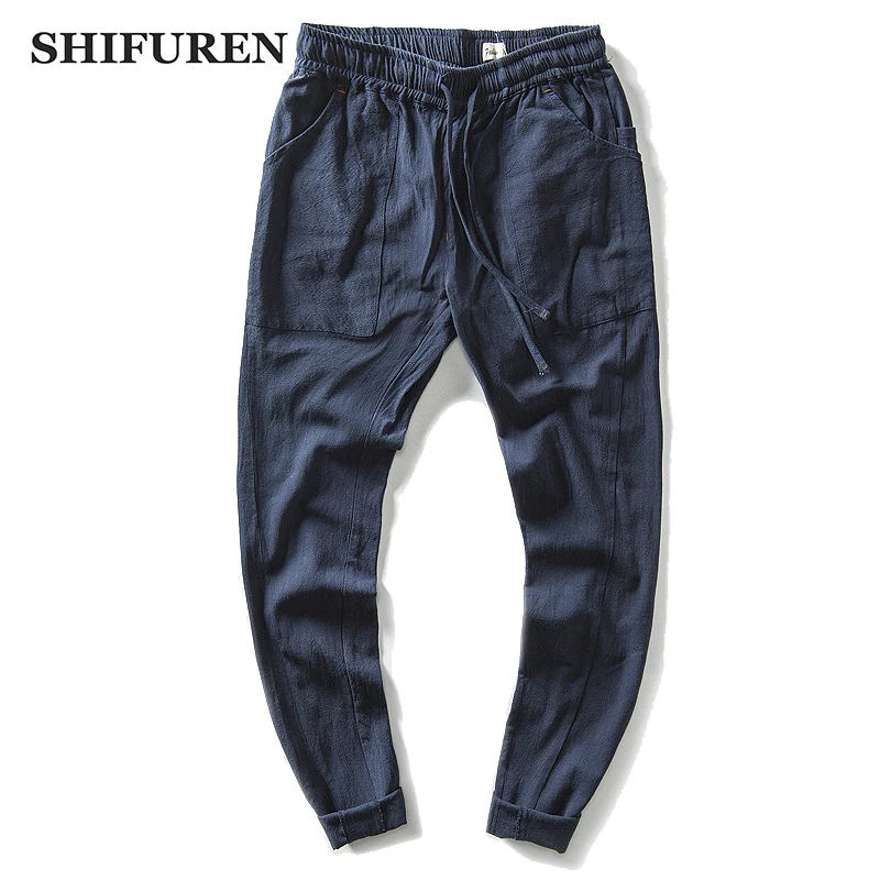 SHIFUREN 2018 Summer High Quality Breathable Linen Cotton Trousers Men Ankle-Length Elastic Waist Comfort Causal Male Pants
SHIFUREN 2018 Summer High Quality Breathable Linen Cotton Trousers Men Ankle-Length Elastic Waist Comfort Causal Male Pants