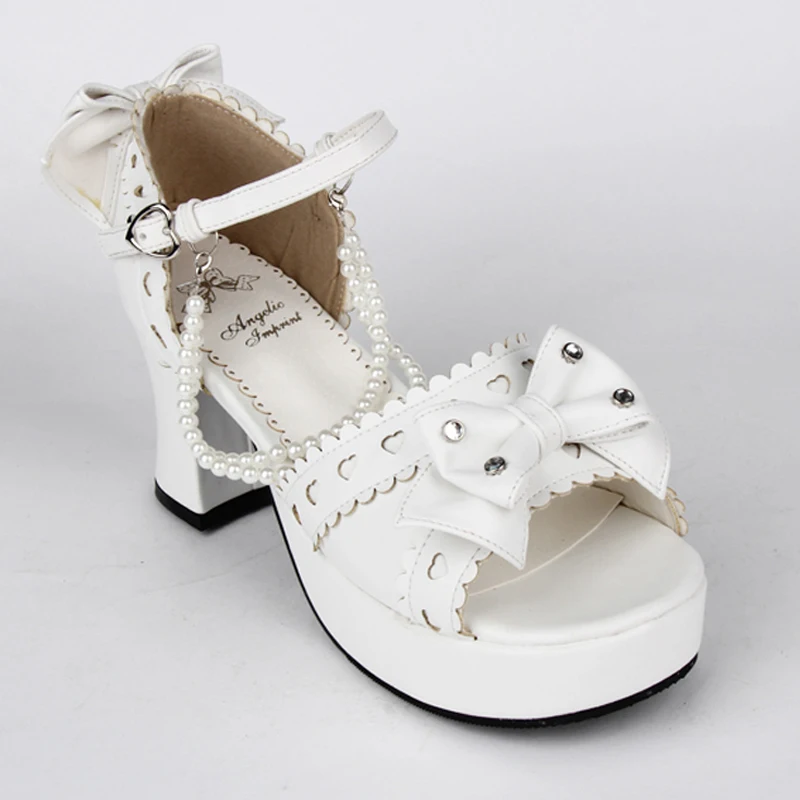 female summer lolita shoes leather women heeled shoes Bow Sweet Princess sandals with high heels
female summer lolita shoes leather women heeled shoes Bow Sweet Princess sandals with high heels
