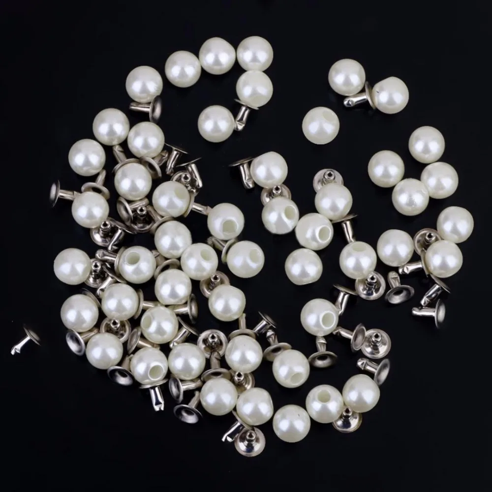 50PCS/100PCS 10mm Pearls Rivets Studs Acrylic Iron For DIY Leather Bag Shoes Clothes Decoration
50PCS/100PCS 10mm Pearls Rivets Studs Acrylic Iron For DIY Leather Bag Shoes Clothes Decoration