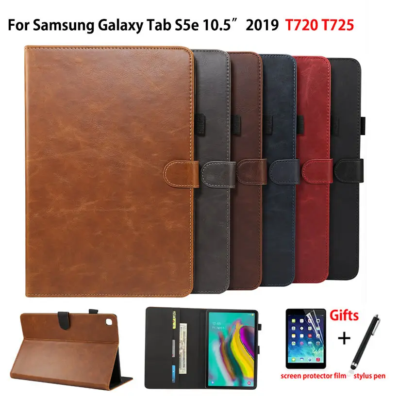 Luxury Case For Samsung galaxy tab S5e 10.5 2019 SM-T720 SM-T725 T720 Cover Funda Tablet PU Leather Stand Shell Capa +Film+Pen
Luxury Case For Samsung galaxy tab S5e 10.5 2019 SM-T720 SM-T725 T720 Cover Funda Tablet PU Leather Stand Shell Capa +Film+Pen