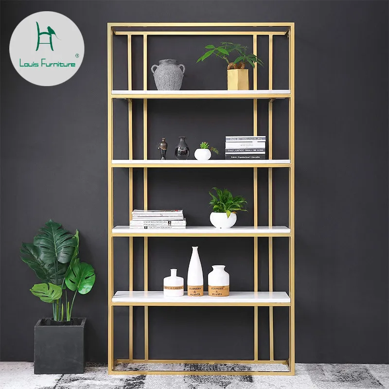 Louis Fashion Bookcases Iron Floor Golden Nordic Bookshelf Modern Simple and Creative Living Room Partition Display Cabinet
Louis Fashion Bookcases Iron Floor Golden Nordic Bookshelf Modern Simple and Creative Living Room Partition Display Cabinet