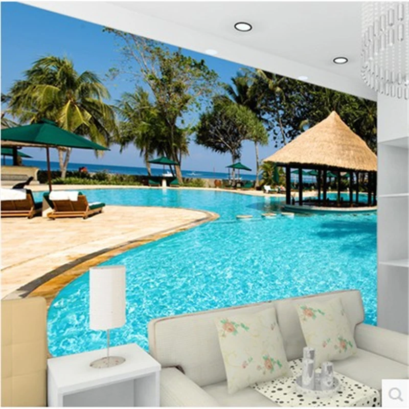 

beibehang Large Custom Wallpapers 3D Tropical Fresco TV Living Room Bedroom Background papel de parede para quarto