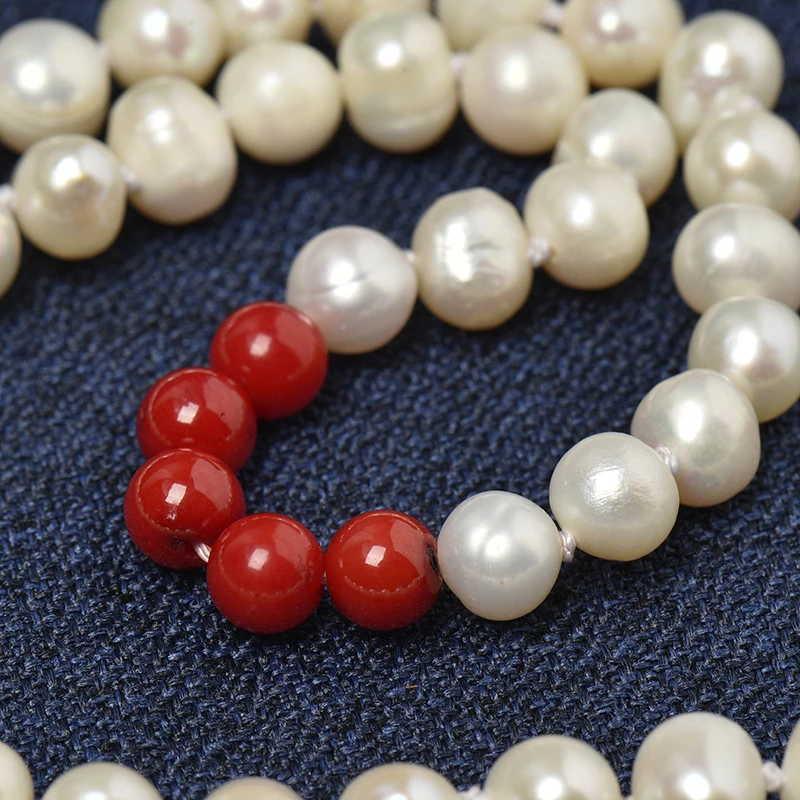 Small and Exquisite Design add White beads Mixed with Dark Red Beads 6-7 mm Freshwater Natural pearl Necklace
Small and Exquisite Design add White beads Mixed with Dark Red Beads 6-7 mm Freshwater Natural pearl Necklace