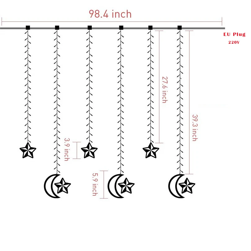 138Leds Moon Star String Lights Christmas Lights Outdoor Indoor LED Lamp Lights Decoration Holiday Lighting Party Wedding Party
138Leds Moon Star String Lights Christmas Lights Outdoor Indoor LED Lamp Lights Decoration Holiday Lighting Party Wedding Party