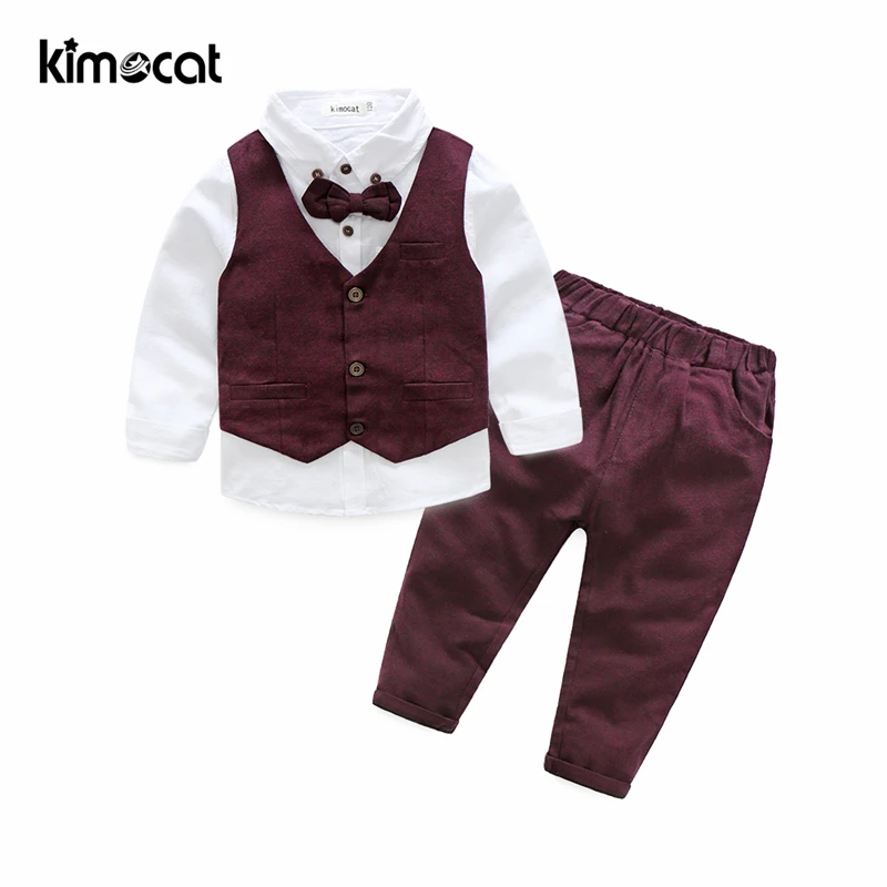 Kimocat Autumn Winter Boys Kids Sets Gentlemen Vest+Shirt+Pants Children's Cotton Clothes Baby Boy Clothing Long Sleeve Suit
Kimocat Autumn Winter Boys Kids Sets Gentlemen Vest+Shirt+Pants Children's Cotton Clothes Baby Boy Clothing Long Sleeve Suit