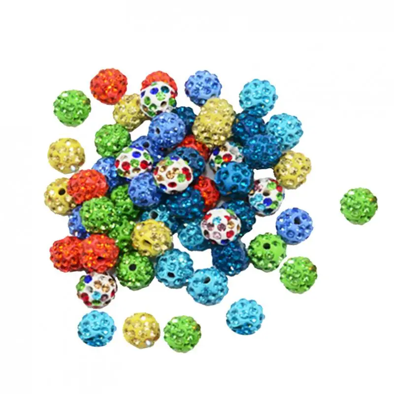50 шт разных цветов круглые глиняные стразы хрустальные диско шарики для