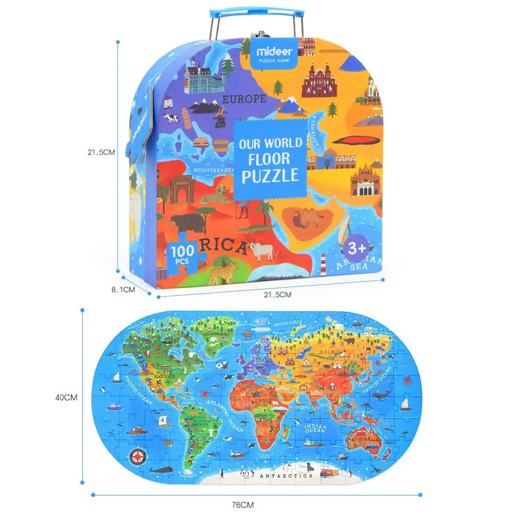 100 PCS World Map Children's Puzzle iron box easy store educational jigsaw geography learning
100 PCS World Map Children's Puzzle iron box easy store educational jigsaw geography learning