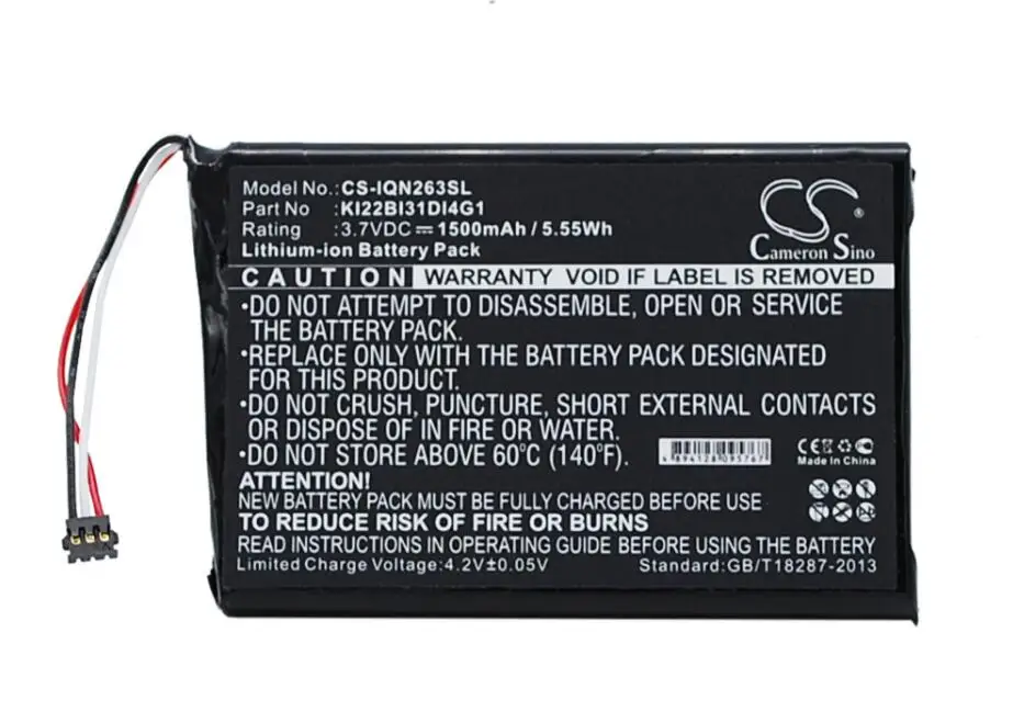Cameron Sino 1500mah battery for GARMIN 010-01188-02 2689LMT 6-inch Nuvi 2639LMT KI22BI31DI4G1 batteries
Cameron Sino 1500mah battery for GARMIN 010-01188-02 2689LMT 6-inch Nuvi 2639LMT KI22BI31DI4G1 batteries