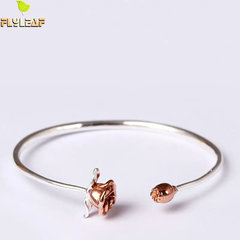 Flyleaf 925 Sterling Silver Rose Flowers Bracelets & Bangles For Women Handmade Elegant Lady Gift Chinese style jewelry
Flyleaf 925 Sterling Silver Rose Flowers Bracelets & Bangles For Women Handmade Elegant Lady Gift Chinese style jewelry