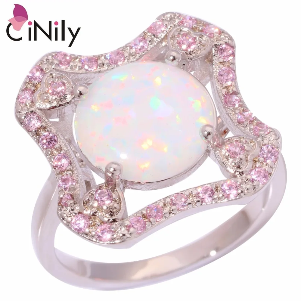 CiNily Created White Fire Opal Pink Zircon Silver Plated Wholesale Hot Sell Jewelry for Women Wedding Ring Size 6 7 8 9 OJ9124
CiNily Created White Fire Opal Pink Zircon Silver Plated Wholesale Hot Sell Jewelry for Women Wedding Ring Size 6 7 8 9 OJ9124