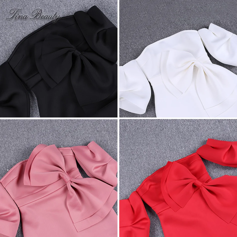 Tina Beauty Big Bow Party Formal Dress Women 2019 New Half Sleeve Strapless Prom Sumeer White Dress Ladies Red Vestido
Tina Beauty Big Bow Party Formal Dress Women 2019 New Half Sleeve Strapless Prom Sumeer White Dress Ladies Red Vestido