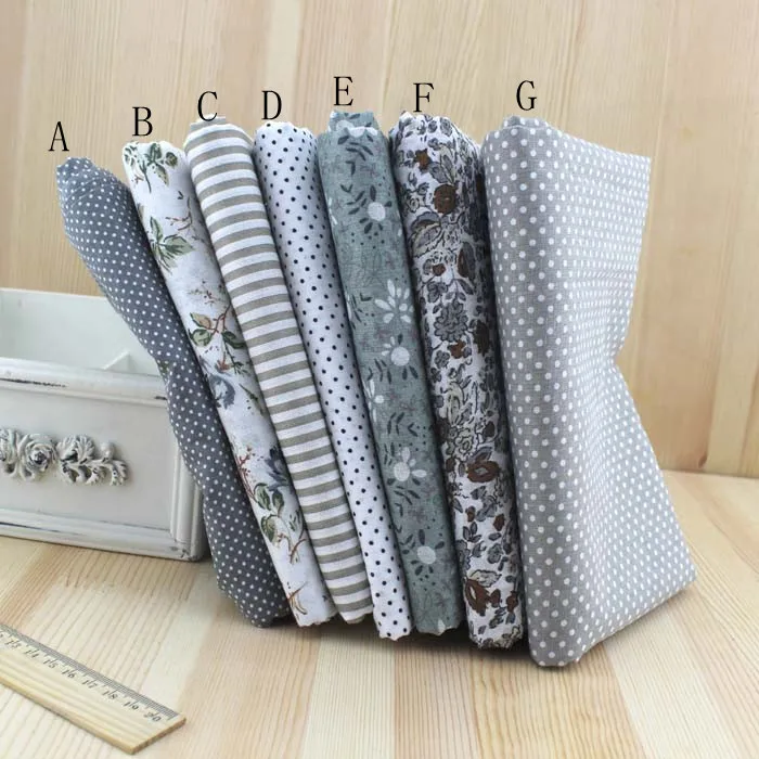 7Pcs/Lot 100% Cotton Fabric,Plain GREY Cotton Quilted Fabric Sets,Fabrics for Patchwork Sewing,Tissue,Doll Cloth-Cheapest Tissu
7Pcs/Lot 100% Cotton Fabric,Plain GREY Cotton Quilted Fabric Sets,Fabrics for Patchwork Sewing,Tissue,Doll Cloth-Cheapest Tissu