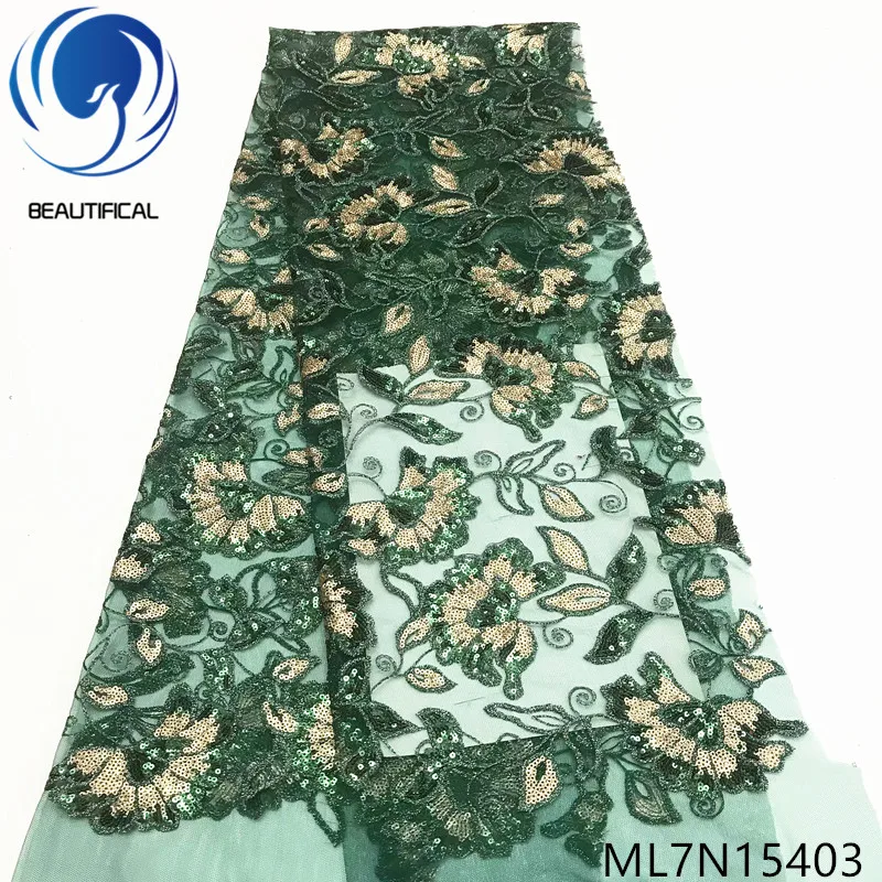 BEAUTIFICAL Sequins Lace African Fabric 5 yards High Quality Tulle Lace Fabric African Lace 5 yards/lot ML7N154
BEAUTIFICAL Sequins Lace African Fabric 5 yards High Quality Tulle Lace Fabric African Lace 5 yards/lot ML7N154