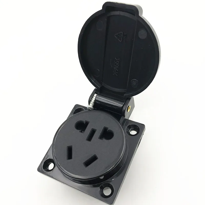 1 шт. черный AU/US/EU промышленная безопасная розетка 10A 250V IP54 NF Сертификация