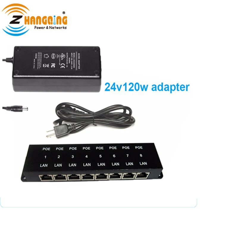 802.3af/at Passive PoE Injector 8 Port Patch Panel With 24 Voltage 120 Watts Power Supply
802.3af/at Passive PoE Injector 8 Port Patch Panel With 24 Voltage 120 Watts Power Supply