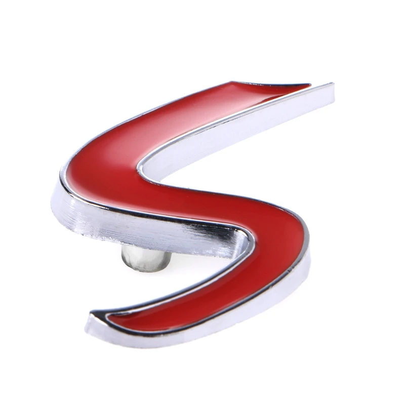 3D металлическая S Передняя решетка эмблема наклейка для Mini Cooper R50 R52 R53 R56 R57 R58 R60 JCW