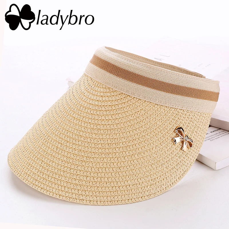 Ladybro Bowknot Beach Straw Hat Women Summer Hat Female Wide Brim Sun Hat Lady Casual Visors Cap Outdoor Chapeu Feminino
Ladybro Bowknot Beach Straw Hat Women Summer Hat Female Wide Brim Sun Hat Lady Casual Visors Cap Outdoor Chapeu Feminino