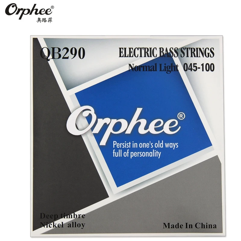 Orphee QB290 045-100 Electric Bass Strings 4 Strings Bass Normal Light Deep Timbre Nickel Alloy Guitar Strings
Orphee QB290 045-100 Electric Bass Strings 4 Strings Bass Normal Light Deep Timbre Nickel Alloy Guitar Strings