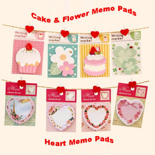 4 PC Cute Lovely Beautiful Cake & Flower & Heart-Shaped Memo Pad, Stationery Sticky Note
4 PC Cute Lovely Beautiful Cake & Flower & Heart-Shaped Memo Pad, Stationery Sticky Note